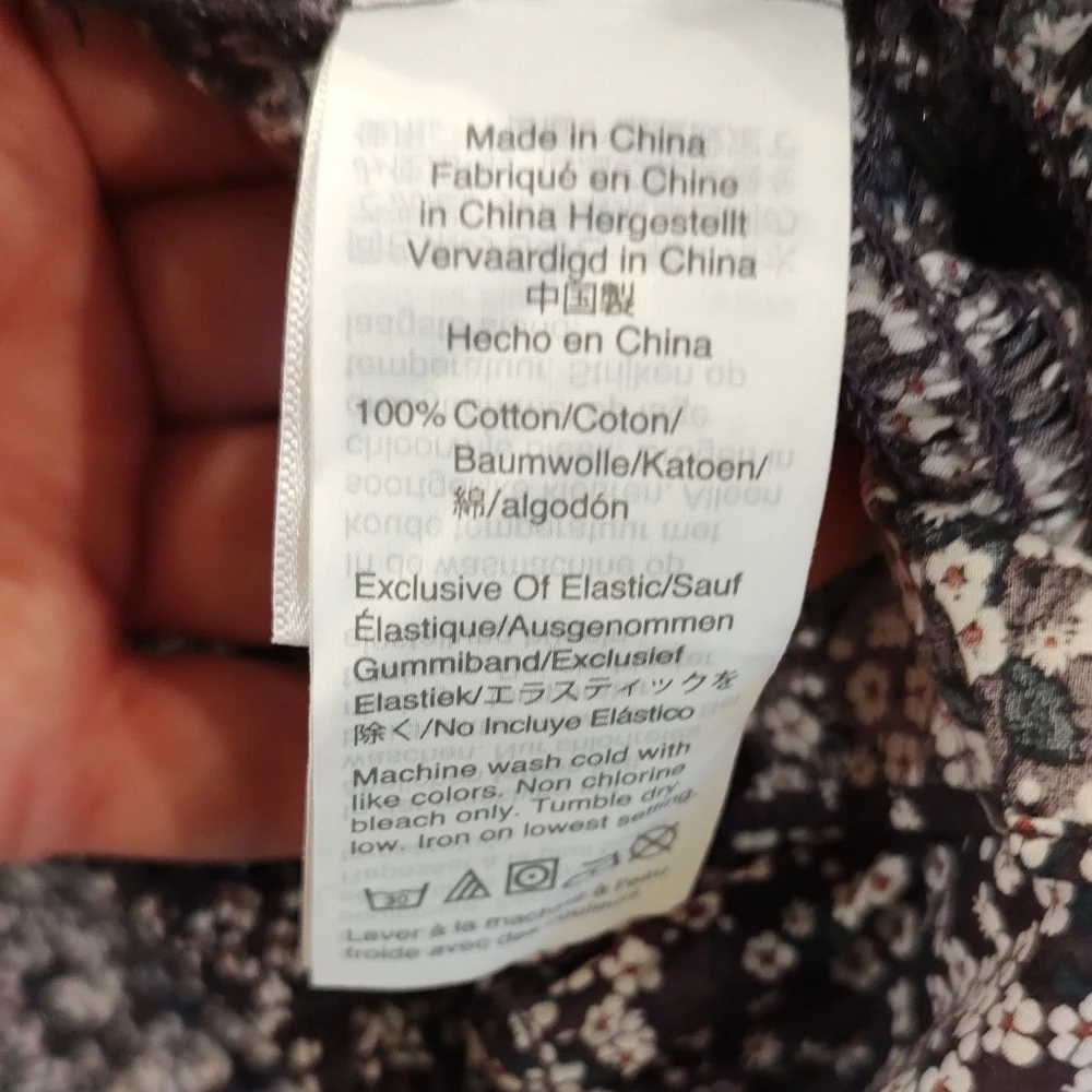 J. Crew Liberty Fabric Misti Valeria Floral Top Purple White Black Smock…